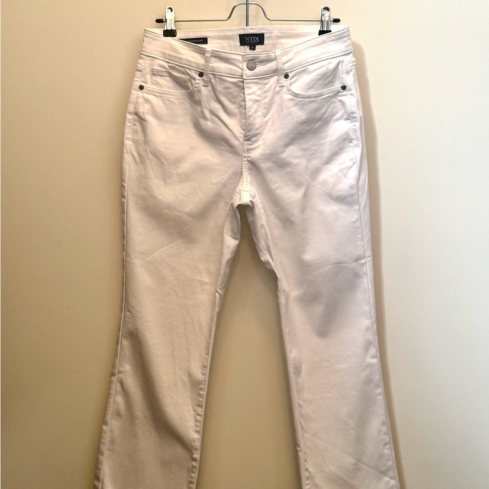 NYDJ White Flare Wide Leg Jeans